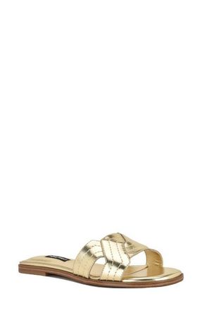Nine West Gammy Slide Sandal in Gold at Nordstrom, Size 5.5