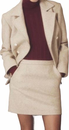 Giuliva Heritage Collection Mini Skirt With Pockets In Oat