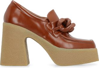 Stella McCartney Womens Skyla Loafers Brown Polyurethane