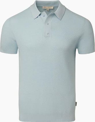 Onia Cotton Textured Knit Polo in Vintage Indigo at Nordstrom, Size Xx-Large S