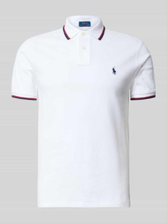 Polo Ralph Lauren Slim Fit Poloshirt aus reiner Baumwolle in Weiss, Gr&ouml;&szlig;e XXL