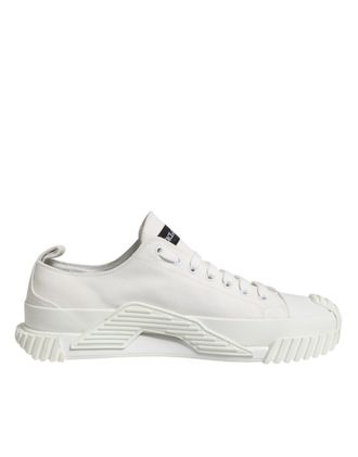 Dolce & Gabbana White Logo Graffiti Low Top Sneakers Mens Shoes