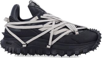 Moncler Black Lace Up Sneakers