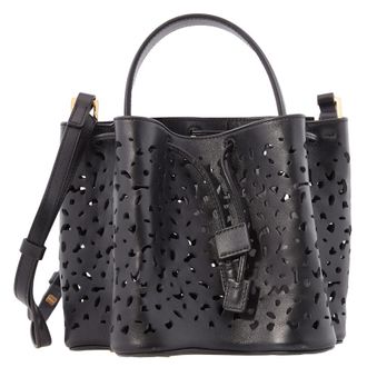 Mlouye Alto Mini Perforated Leather Bucket Bag