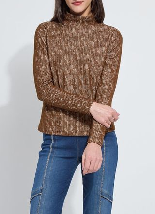 Lyss&eacute; Carter Textured Long Sleeve Turtleneck