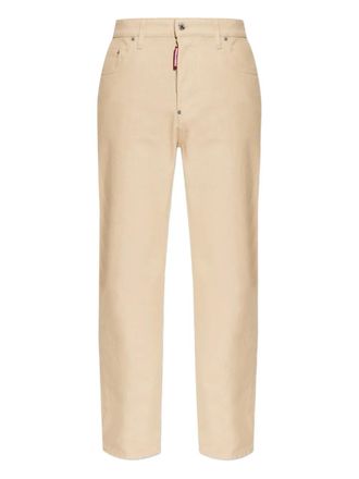 Dsquared2 zip-up back-patch trousers - Neutrals