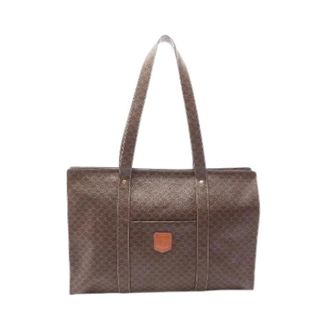 Celine Pre-owned Tote Bags, female, Brown, Size: ONE SIZE Pre-owned Macadam Coated Canvas Tote Bag