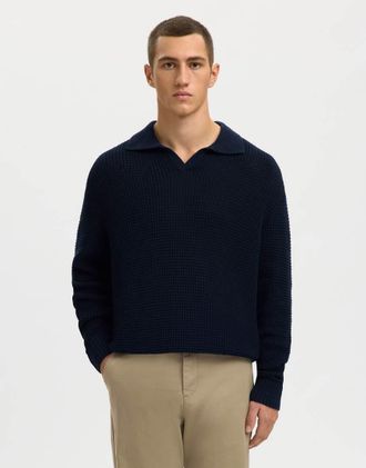 Selected Polo colore sky captain-Grigio