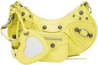 Balenciaga Yellow Leather Le Cagole XS Shoulder Bag (Authentic Pre-Loved)
