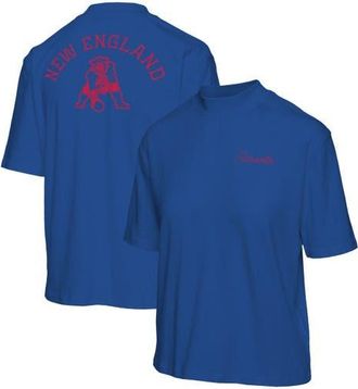 Junk Food Womens Junk Food Royal New England Patriots Half-Sleeve Mock Neck T-Shirt at Nordstrom, Size Large