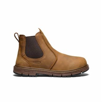 Keen Womens Belgian Gum Soft Toe San Jose 90&deg; Heel Work Boot In Brown
