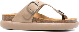 Scholl Anais thong sandals - women - Rubber/Calf Suede/Calf Leather - 40 - Neutrals