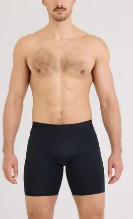 Saxx Smooth Flex Light Compression Long Boxer Briefs in Black at Nordstrom, Size X-Large
