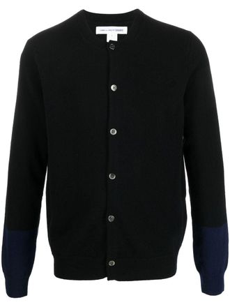 Comme Des Gar&ccedil;ons Forever half-sleeve cardigan - men - Wool - L - Black