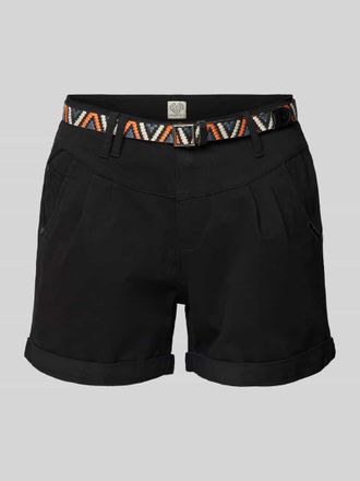 Ragwear Shorts mit G&uuml;rtel Modell Heeven in Black, Gr&ouml;&szlig;e 26