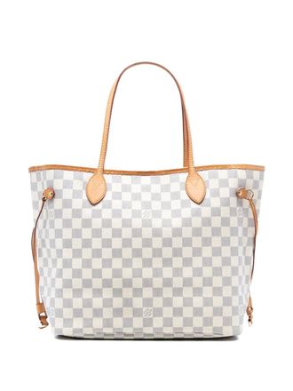 Louis Vuitton 2010 Damier Azur Neverfull MM tote bag - unisex - Leather/Fabric - One Size - White