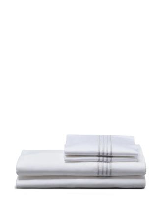 Thom Browne Set biancheria da letto con dettaglio a righe (4 pezzi) (270cm x 320cm) - Bianco