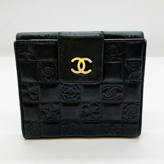 Chanel Camellia Leather Wallet (Bi-Fold) (Pre-Owned)