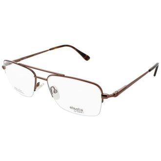 Elasta Mens Brown Rectangular Eyeglass Frames E 7251