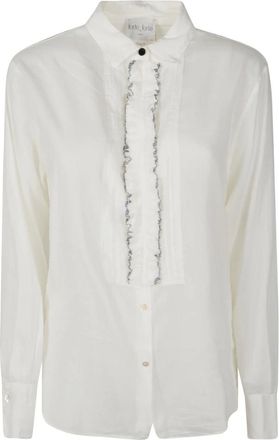 Forte_Forte Camisa de esmoquin de voile fruncido - Blouses & Shirts - Mujer - Blanco - M