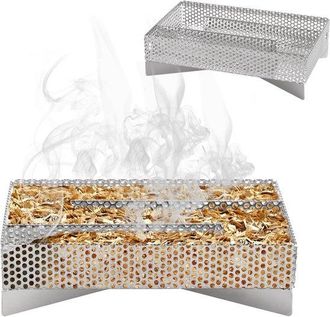 OEM Juego De Utensilios Para Barbacoa: Cesta Rectangular De Acero Inoxidable Para Ahumar, Placa Perforada Para Quemar Madera Frutal