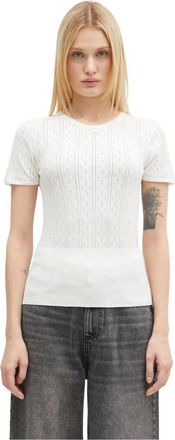 J.W.Anderson Top de manga corta calada - Tops - Mujer - Blanco - M