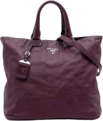 Prada Pre-owned Tote Bags, female, Red, Size: ONE SIZE Pre-owned Satchel