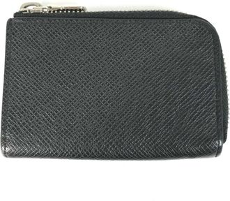 Louis Vuitton Taiga Ardoise Black Taiga Leather Coin Purse/Coin Case (Pre-Owned)