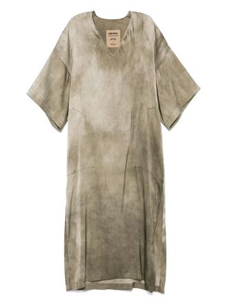 Uma Wang Satijnen midi-jurk - Bruin