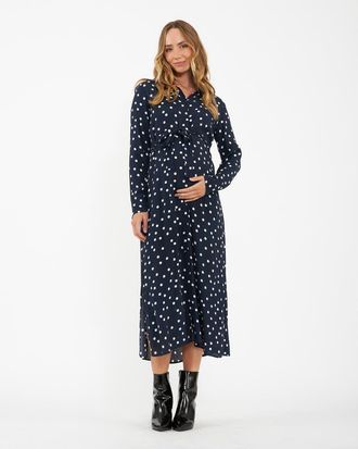 Ripe Spot Shirt Dress in Navy /White at Nordstrom, Size X-Small Au