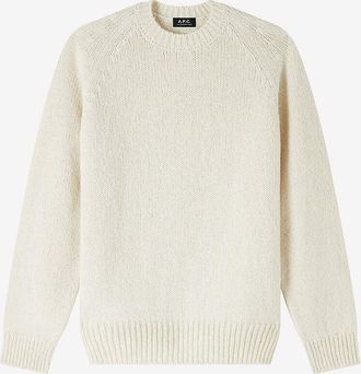 A.P.C. Pullover mit Rundhalsausschnitt aus Wolle Harris