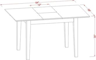 East West Furniture Dining Room Set Mahogany, MLDR5C-MAH-01