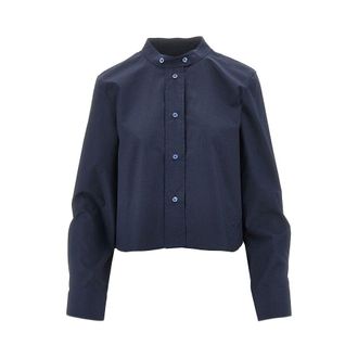Emporio Armani Mandarin collar poplin shirt Woman 46