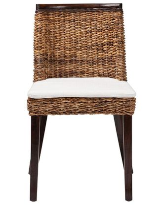Baxton Studio Abbas Bohemian Seagrass & Wood Dining Chair