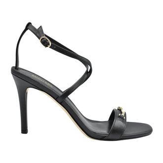 Michael Kors Schoenen, Dames, Zwart, 36 EU, Leer, Lena leren sandaal