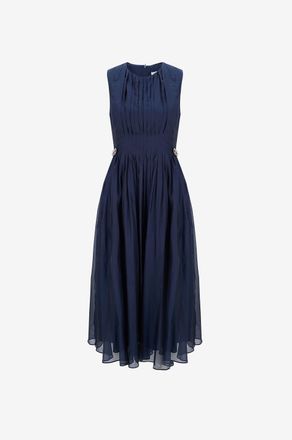 Max Mara Halblanges Kleid aus satiniertem Krepp Wally