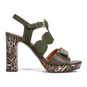 Chie Mihara High Heel Sandals, female, Green, Size: 10 US Caliga Sandal