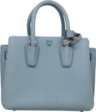 MCM Milla Blue Leather Handbag (Pre-Owned)