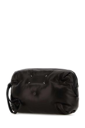 Maison Margiela Mens Black Nappa Leather Glam Slam Clutch