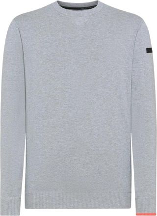 Roberto Ricci Design Fleece Ronde Knit - Heren - Ronde hals truien - Grijs - XL - Katoen - Truien & Vesten