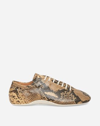 Dries Van Noten Leather Ballerina Sneakers Beige