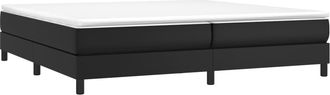 vidaXL Estructura De Cama Sin Colch&oacute;n Cuero Sint&eacute;tico Negro 200x200 Cm Vidaxl