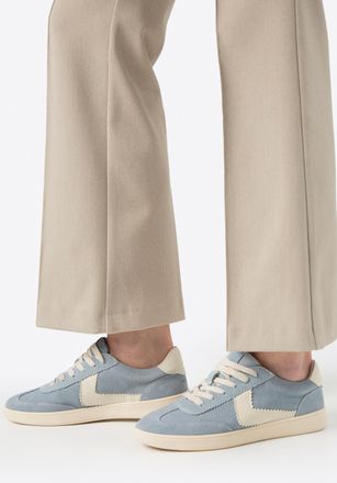 Wittchen Su&egrave;de Sneakers voor Dames met Contrasterende Blauwe en Witte
