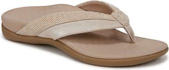 Vionic Shore Flip Flop in Natural/Gold at Nordstrom, Size 12