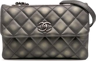 Chanel 2015-2016 Quilted Metallic Lambskin Trendy CC Flap shoulder bag - Grey