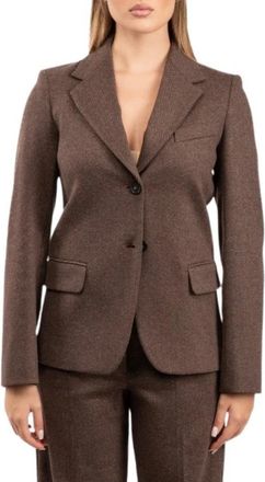 Max Mara Wkdferoce Blazer - Dames - Blazers - Bruin - M - Katoen - Jassen