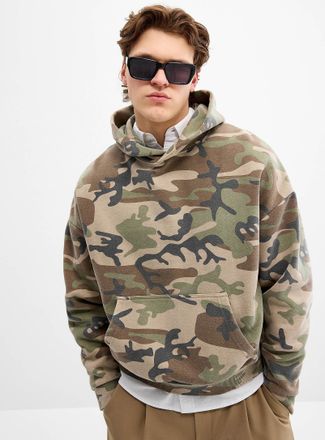 Djab Mens Peachskin camo hoodie Oversized fit