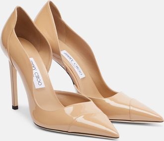 Jimmy Choo London Brigitte 100 patent leather pumps
