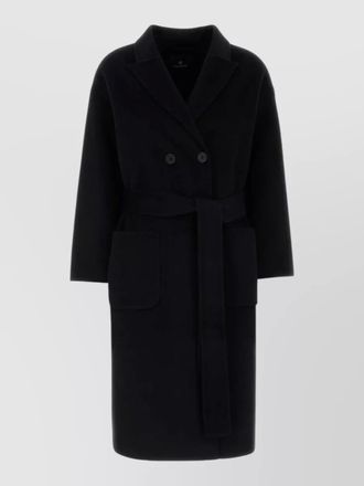 Anine Bing wool blend dylan coat long belted pockets