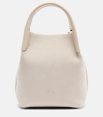 Loro Piana Bale Small leather bucket bag